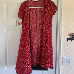 Brandy Melville Red Floral Robbie Wrap Dress